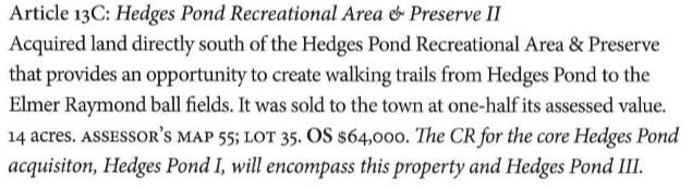 Article 13C Hedges Pond Recreational Area and Preserve 2