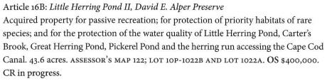 Article 16B Little Herring Pond