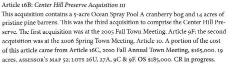 Article 16B: Center Hill Preserve Acquisition III