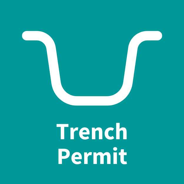 trench, with text that reads, trench permit