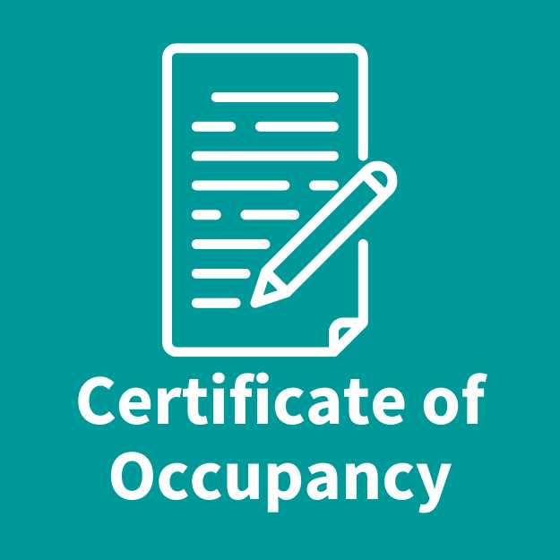 pen and paper with text that reads, certificate of occupancy