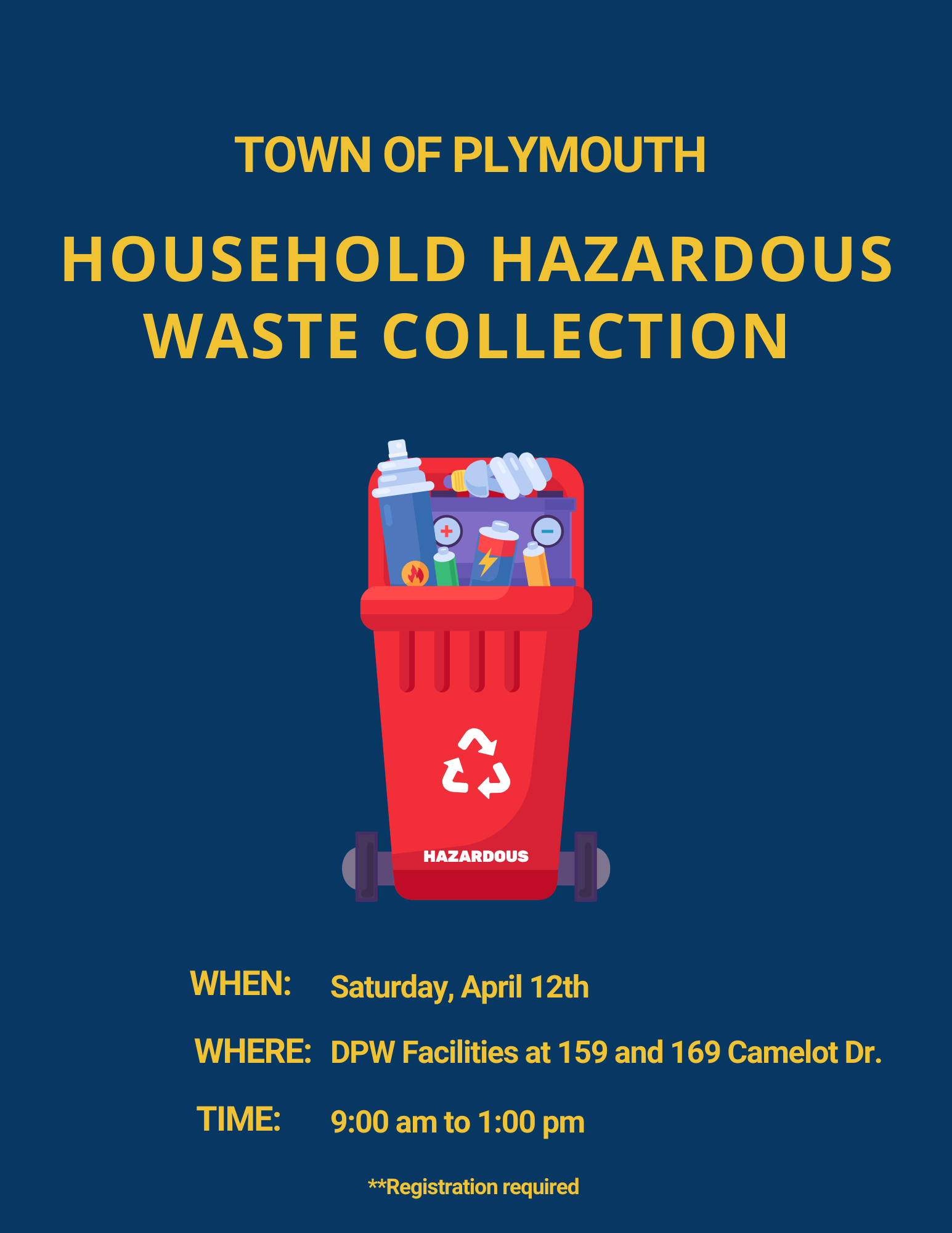 April 12th Household Hazardous Waste Event