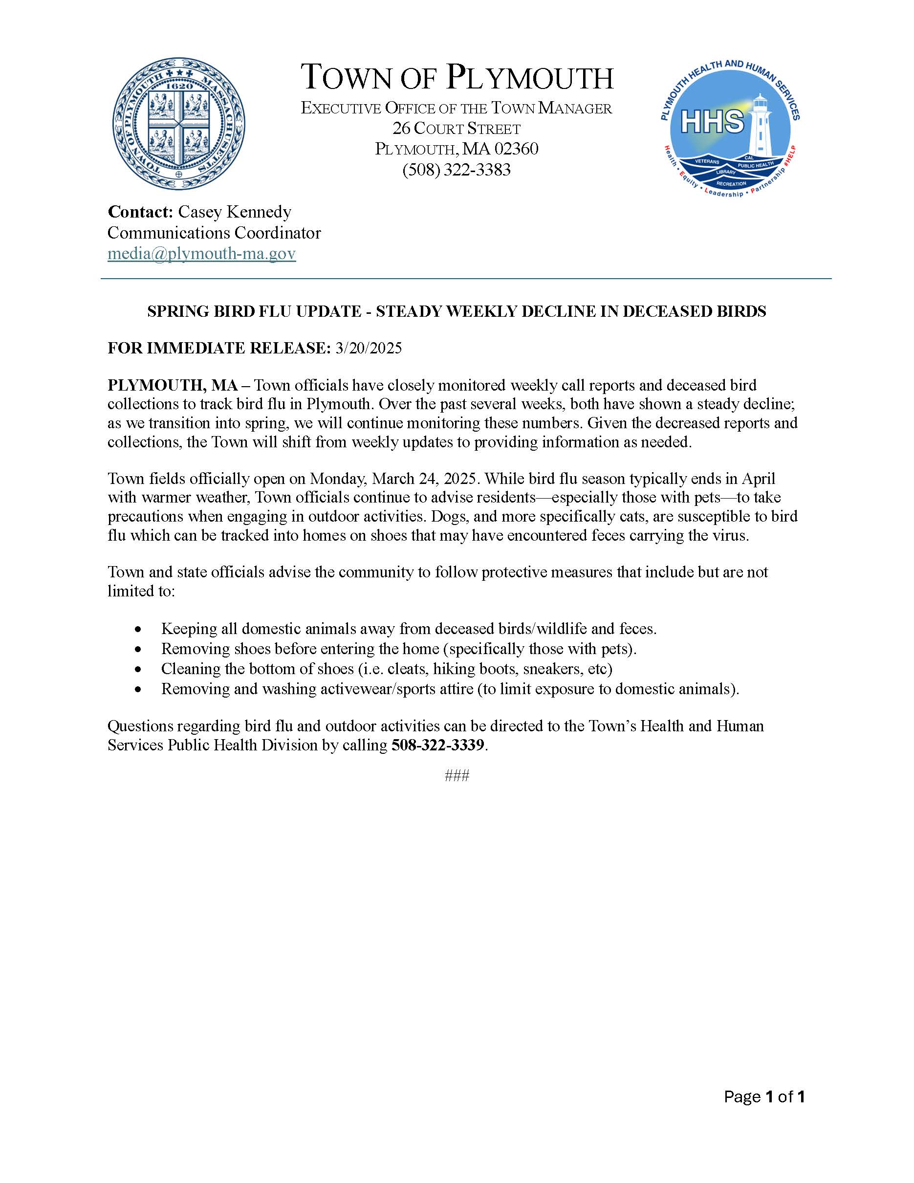 Bird Flu Spring Update - March 20th