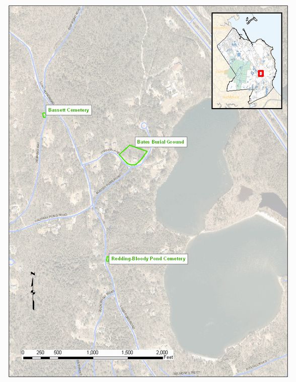 Bates Burial Ground Map