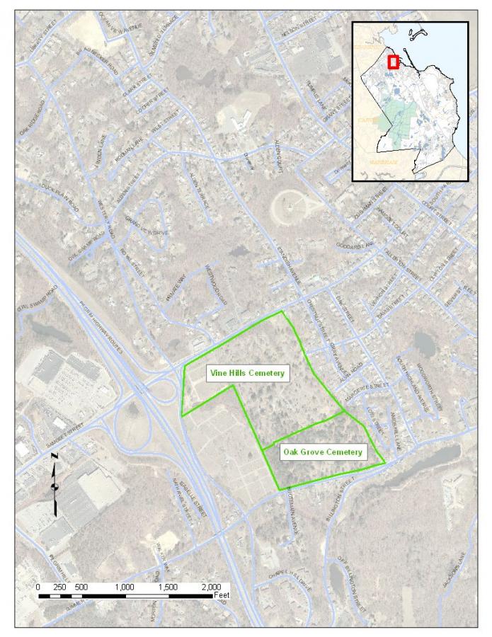 Vine Hills Cemetery Map