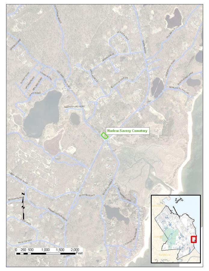 Harlow-Savery Cemetery Map