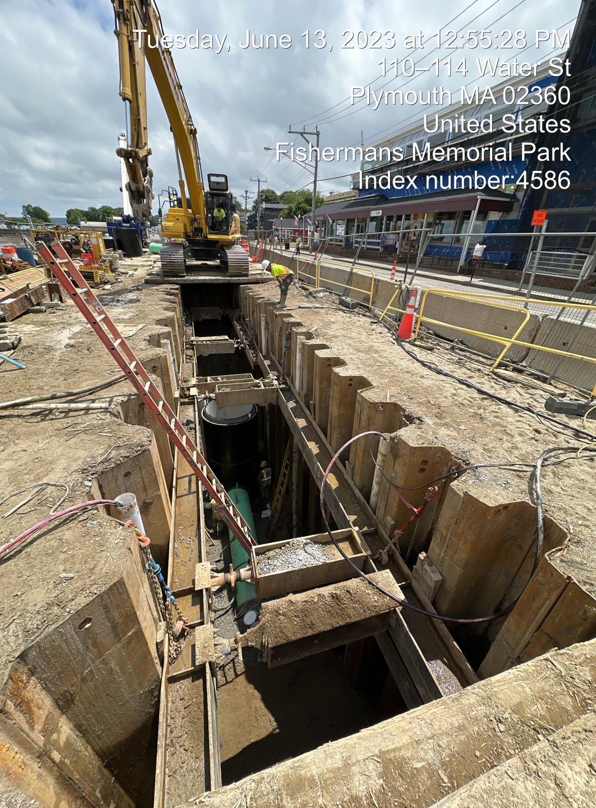 30 inch PVC sewer installation on Water Street