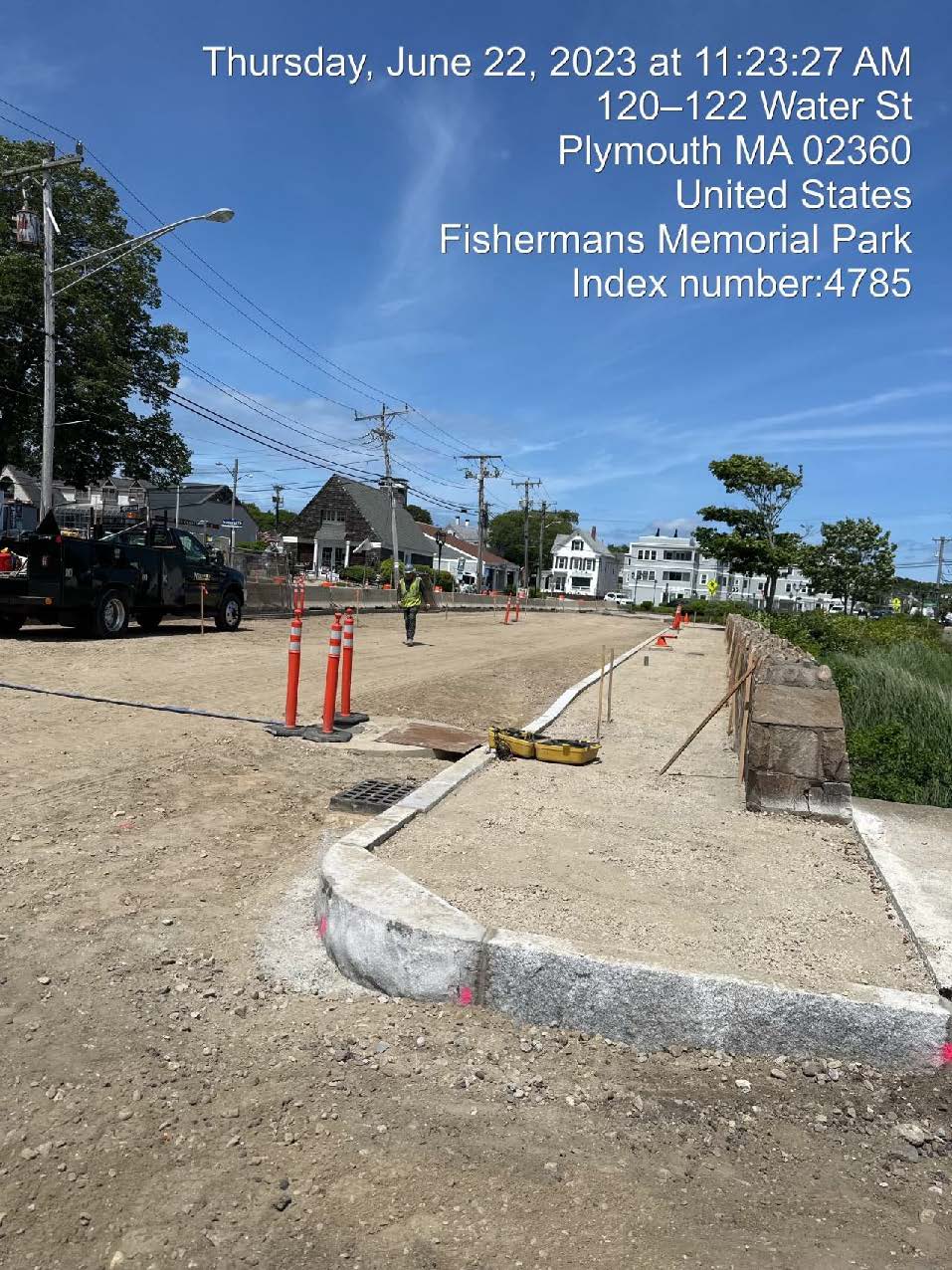 Water Street at subgrade for paving