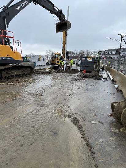 installation of PVC pipe for dewatering well
