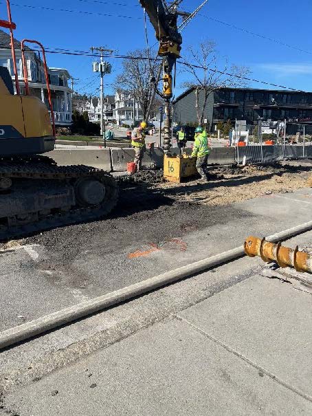 installation of dewatering wells along Water Street