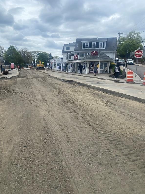 subgrade preparation for pavement restoration on Water Street 