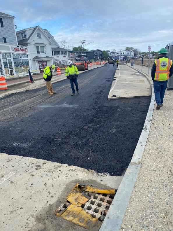 pavement restoration along Water Street